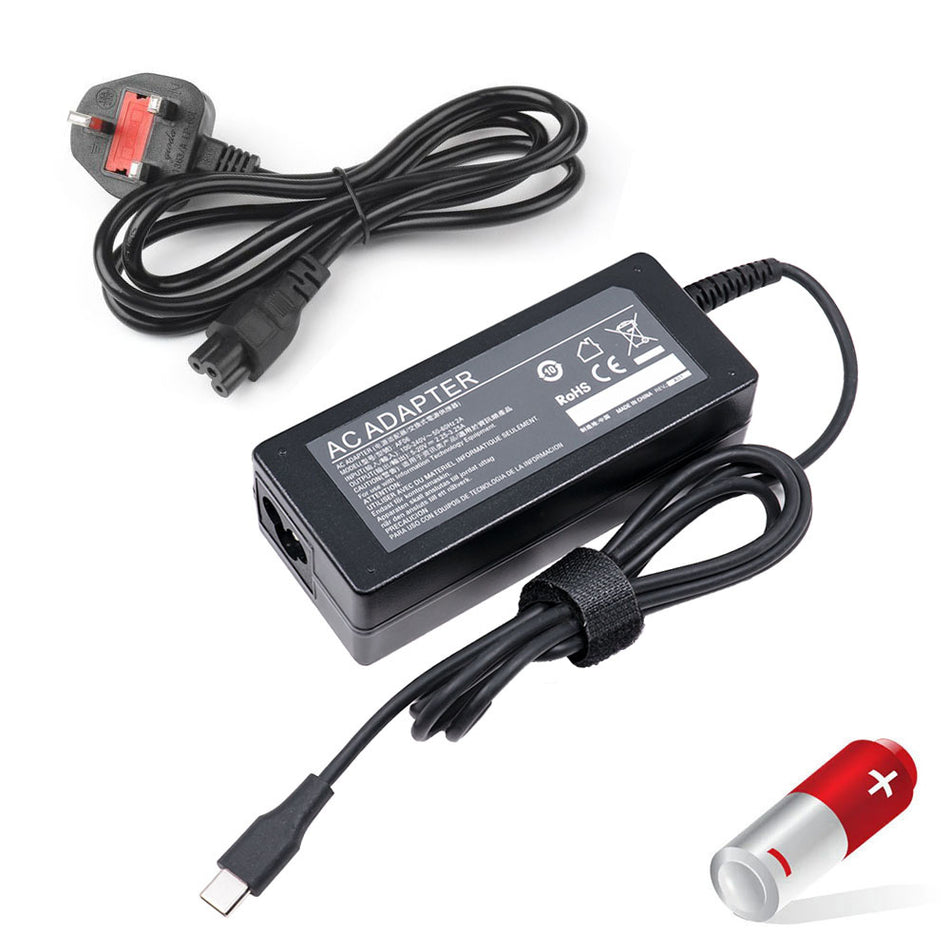 HP Spectre X360 13-ac 13-w 13-bl Series Laptop Charger AC Adapter Power Cord (USB-C) [90W] - Compatible Adapter