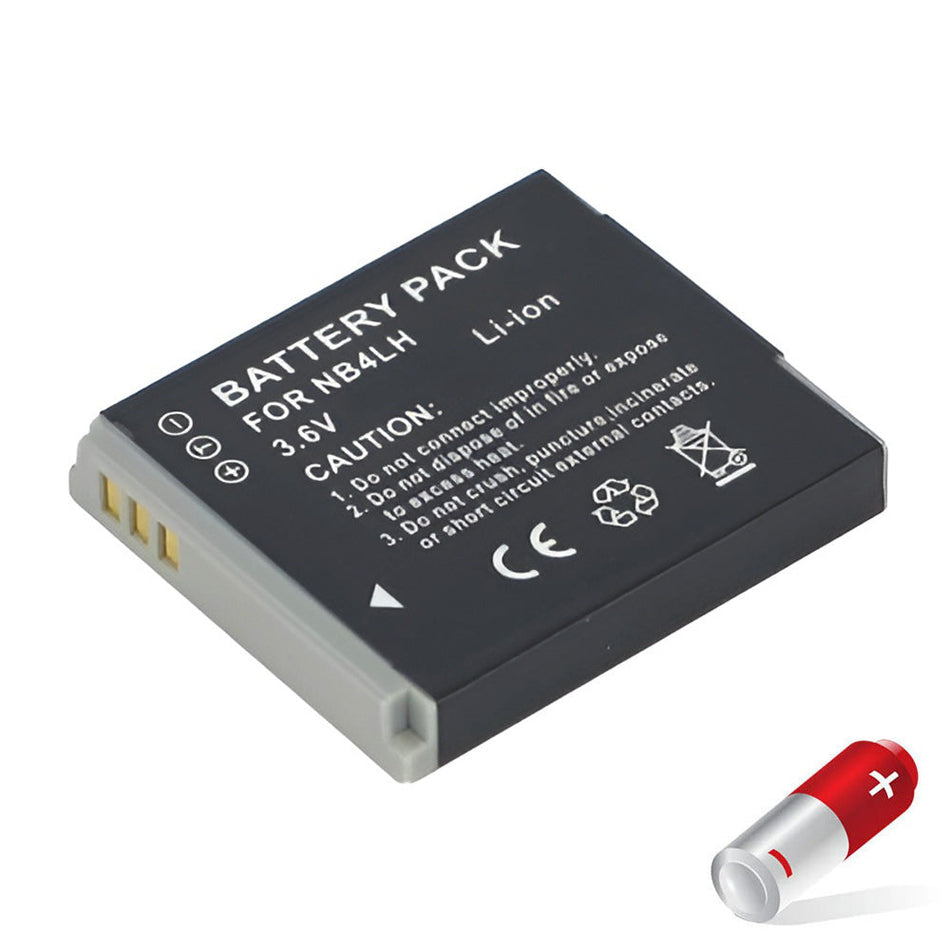 Canon NB-4L Digital Camera Battery for Canon PowerShot SD1000 SD1400 SD200 SD30 SD300 SD40 SD400 SD430 SD450 SD600 SD630 SD750 SD780 SD940 SD960 DH928 Digital Camera [3.7V] Compatible Battery