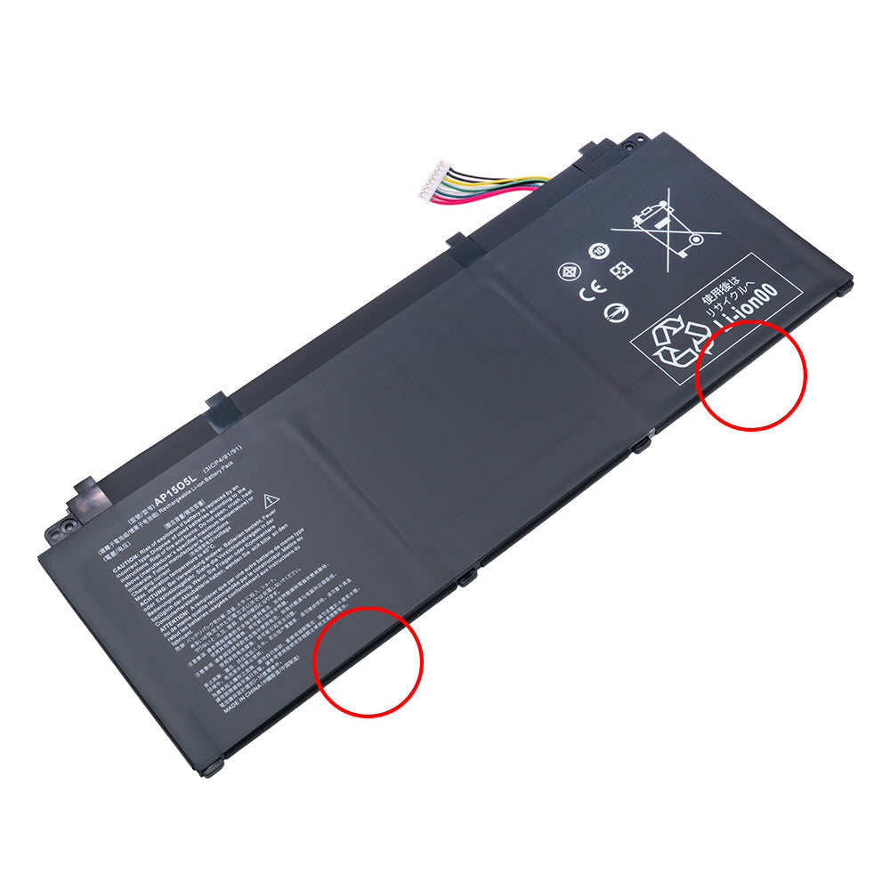 Acer Spin 5 SP513-52N series Acer Spin 5 Pro SP513-52NP series Acer Spin 5 SP513-53N Series Laptop Battery AP1505L AP15O5L KT.00305.001 KT00305001 [11.55V] Compatible Battery