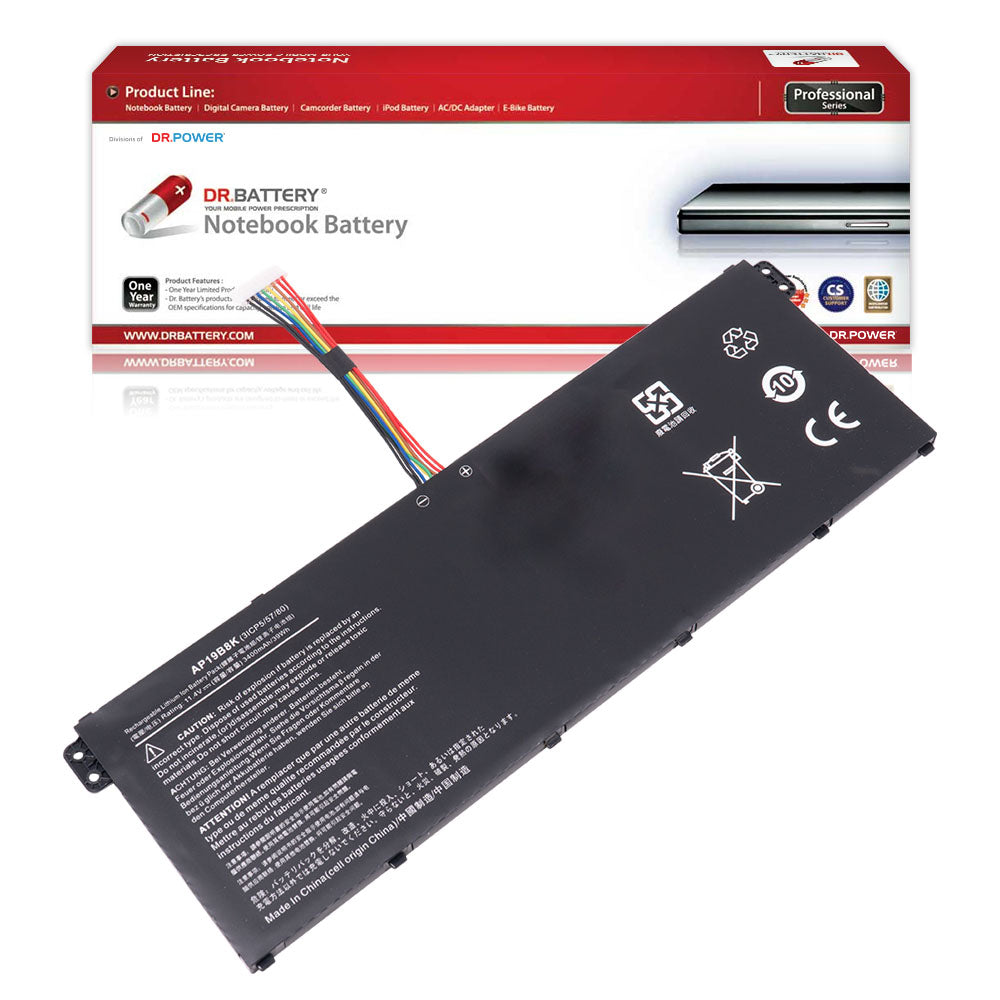 AP19B8K Battery for Acer Aspire 3 A314 A315 A317 Aspire 5 A514 Aspire 7 A715 Acer Chromebook 15 CB315-3H 314 C933 Extensa 15 EX215 Spin 3 SP314 Swift 3 SF314 TravelMate P2 TMP214 TMP215 TravelMate Spin B1 B118 Series Laptop [11.25V/11.4V] Compatible Battery