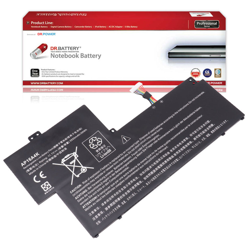 Acer Swift 1 SF113-31 Series Laptop Battery AP16A4K KT.00304.003 3ICP4/68/111 KT.00304.007 [11.1V/11.25V] Compatible Battery