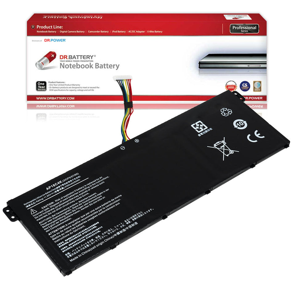 Acer TravelMate P214-53 Series laptop Battery AP18C4K KT00304012 [11.4V/11.55V] Compatible Battery