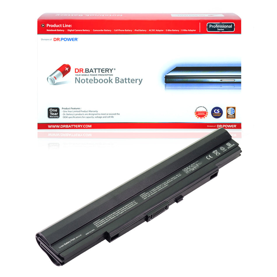 A42-UL30 compatible laptop battery for Asus UL30 UL50 UL80 U30 U35 U40 U45 with DrBattery packaging