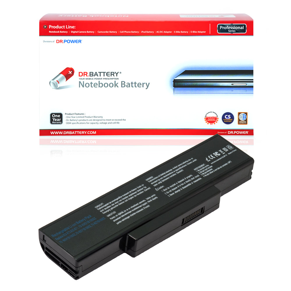 Asus K72F N73 N73S K73E K72 N73Sv K72Jr N71J N71Jq N73J K73Sv A72JR N73Jq K73 N71 X72F K72Jk K72Dr Series A32-N71 A32-K72 70-NX01B1000Z [10.8V / 48Wh] Laptop Battery Replacement