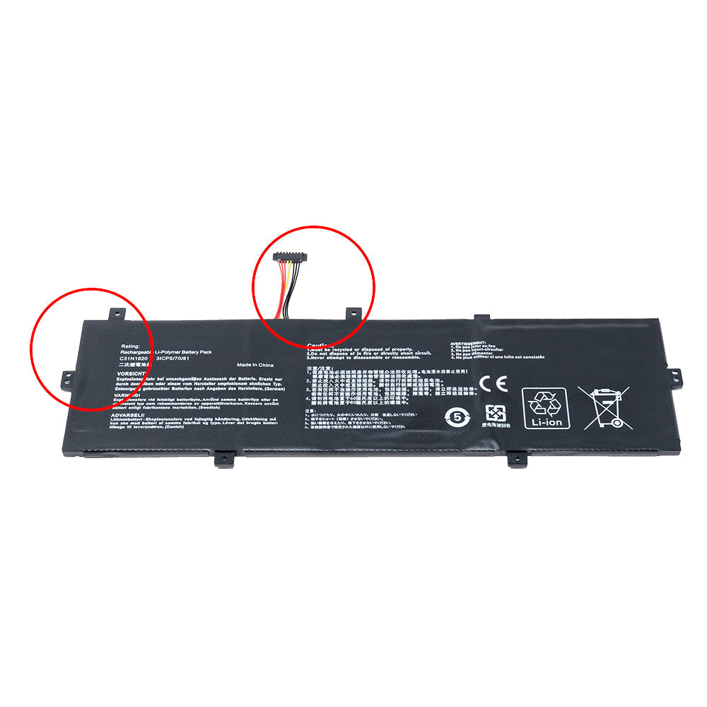 0B200-02370200 Battery for Asus Zenbook UX430UA UX430UN UX430UNR UX430UQ Series Laptop C31N1620 0B200-02370000 3ICP5/70/81 0B200-02370100 0B200-02860000 [11.55 V] Compatible Battery
