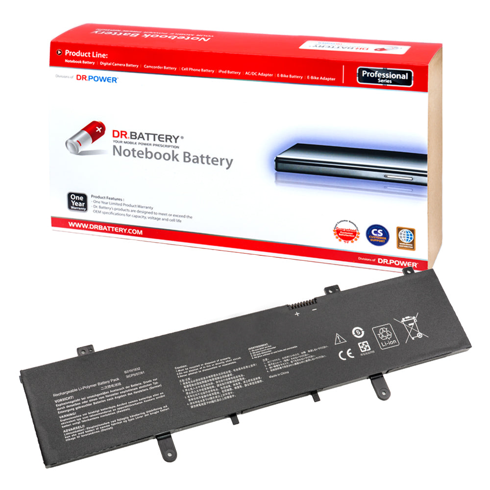 Asus Vivobook 14 X405UA X405UQ X405UR Series Laptop Battery B31N1632 0B200-02540000 3ICP5/57/81 [11.52V] Compatible Battery