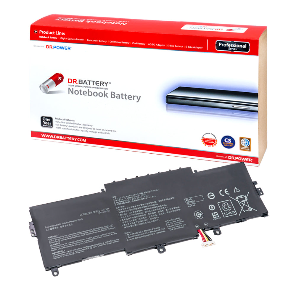 Asus ZenBook 14 UX433F UX433 UX433FA UX433FN UX433FQ Series Laptop Battery C31N1811 C31PNJ5 C31POJ5 0B200-03080000 [11.55V] Compatible Battery