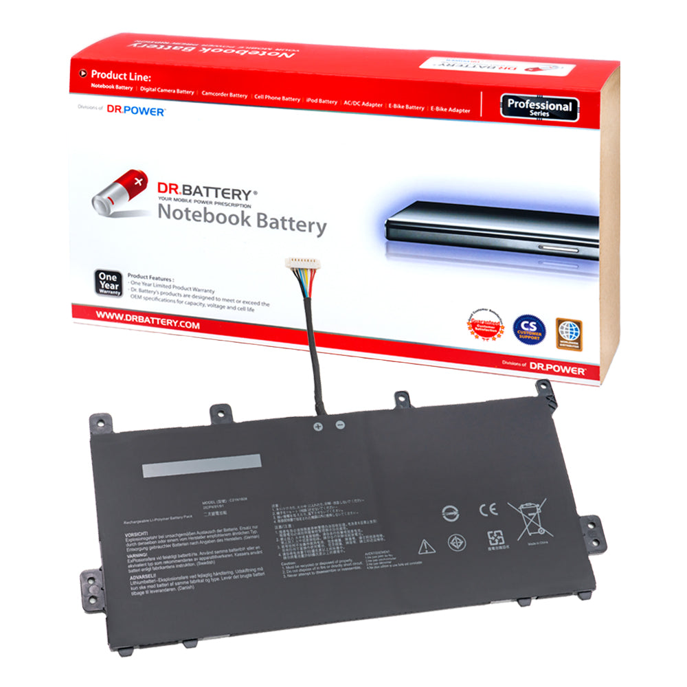 Asus Chromebook C423 C523NA C523 C423NA Series C21N1808 C21PQCH 0B200-03130000 0B200-03060000 [7.7V / 38Wh] Laptop Battery Replacement