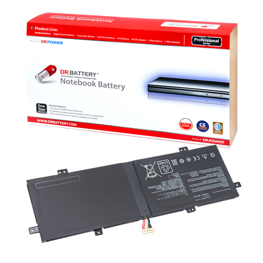Asus ZenBook 14 UM431DA UM431 UX431FN UX431 UX431DA UX431FA UX431FL Series Laptop Battery C21N1833 0B200-03340000 2ICP5/74/110 C21PtJH [7.7V] Compatible Battery