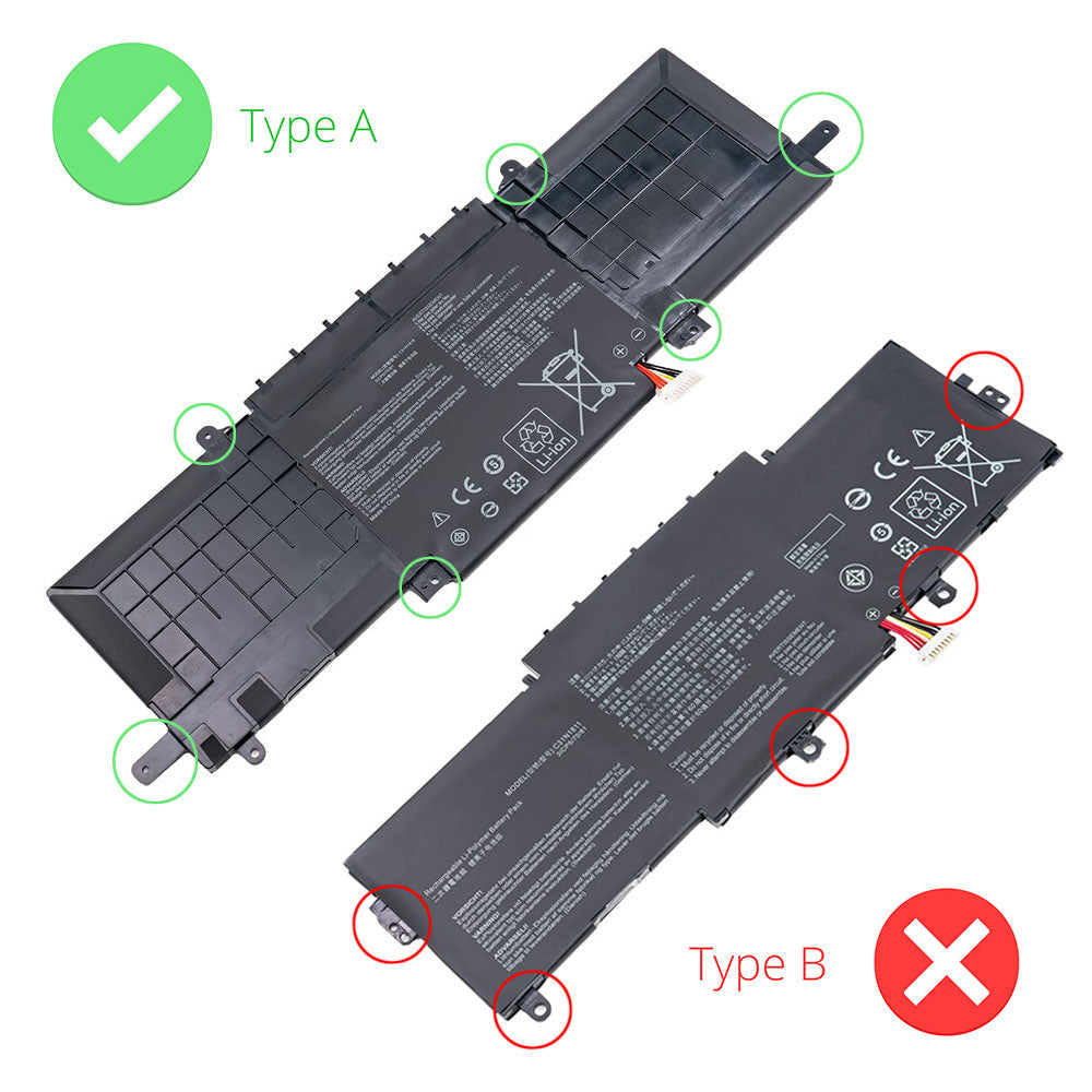 Asus ZenBook 13 BX333FN RX333FA RX333FN U3300FN Series Laptop Battery C31N1815 0B200-03150000 3ICP5/70/81 [11.55V] Compatible Battery