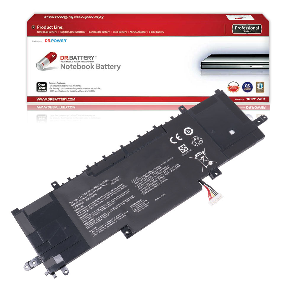 Asus ZenBook 14 UM433 UM434 UM433D UM433DA UM433IQ UM434DA UM434IQ Series Laptop Battery C31N1841 0B200-03420300 0B200-03830000 [15.4V/15.55V] Compatible Battery
