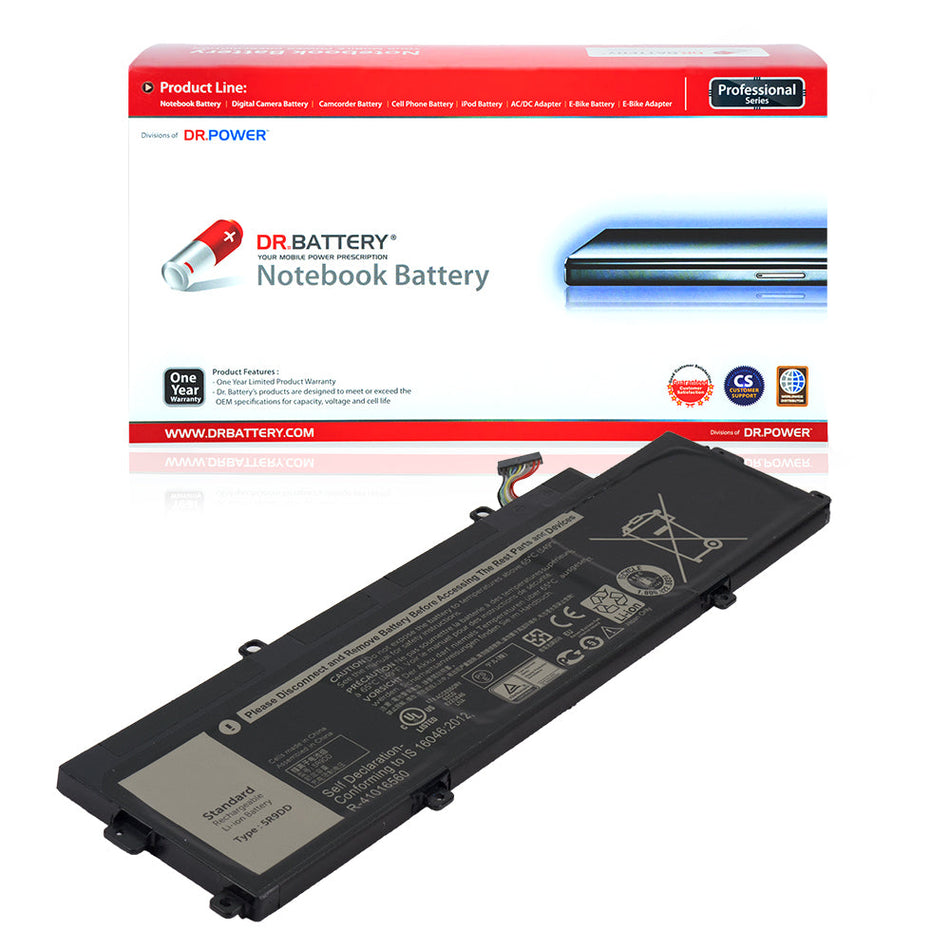 Dell P22T P22T001 Series Laptop Battery 5R9DD KTCCN 05R9DD XKPD0 [11.1V] Compatible Battery