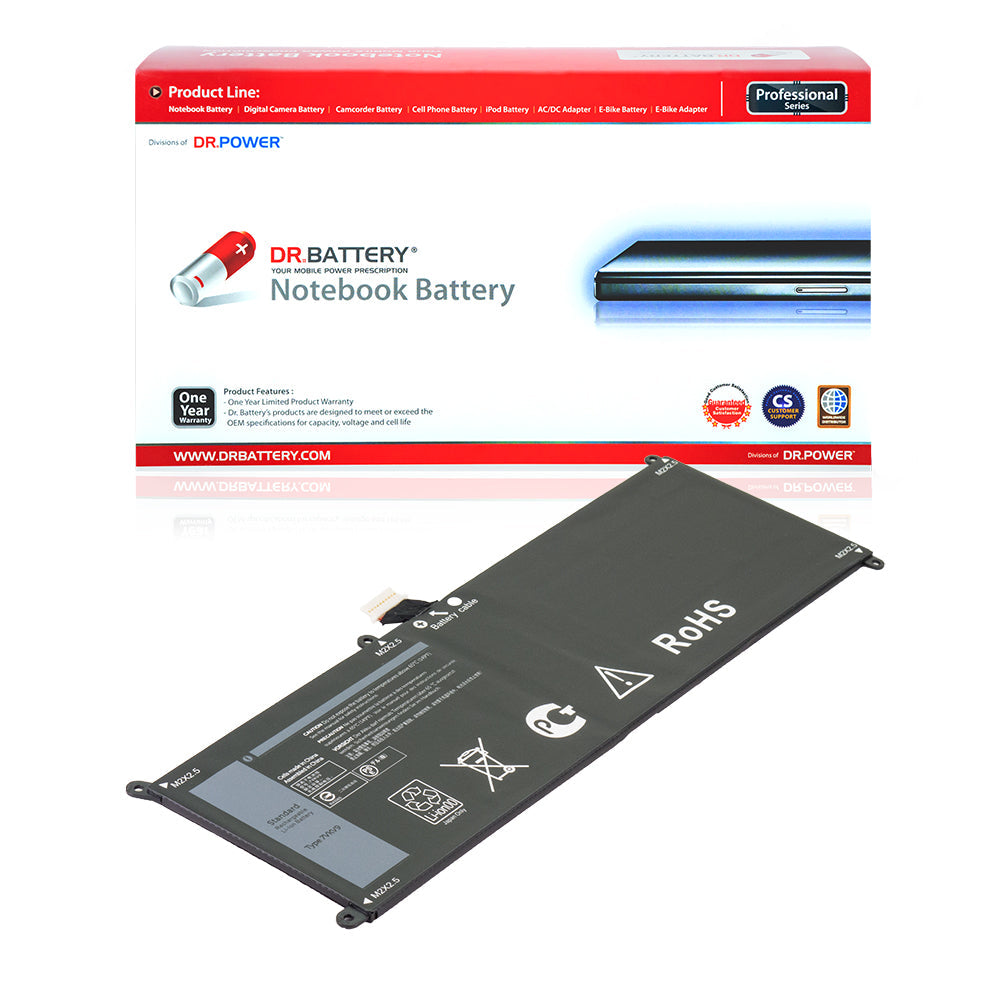 7VKV9 Battery for Dell XPS 12 9250 Latitude 12 7275 Latitude 12 7000 Series 9TV5X V55D0 09TV5X 0V55D0 [7.6V] Replacement Battery