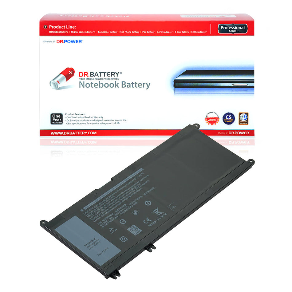 PVHT1 7FHHV Battery for Dell G3 15 3579 G3 17 3779 G5 15 5587 G7 7588 Inspiron 15-7577 17-7773 17-7778 17-7786 Latitude 3400 3490 3500 3580 3590 Vostro 15-7570 15 7580 Series Laptop 33YDH P30E 81PF3 [15.2V] Compatible Battery