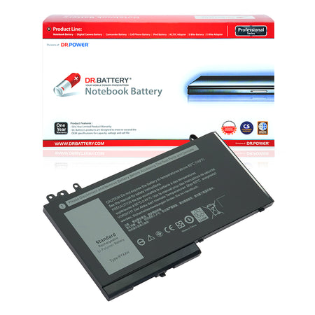 Dell RYXXH Latitude E5550 E5450 E5250 15 5000 12 5000 Series 05TFCY 09P402 5TFCY [11.1V / 40Wh] Laptop Battery Replacement
