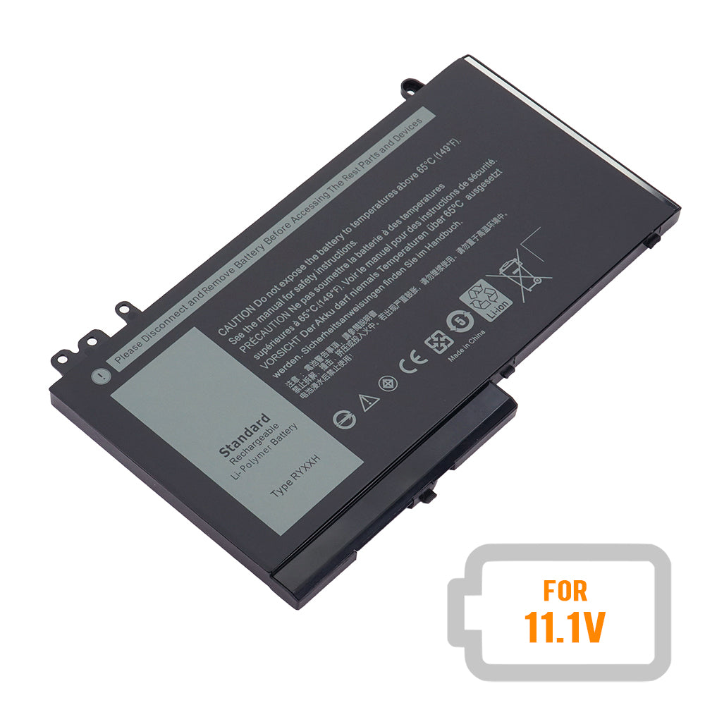 Dell Latitude 12 5000 E5250 Series Laptop Battery RYXXH 9P4D2 R5MD0 YD8XC 5TFCY VVXTW VY9ND 0RYXXH 0VY9ND [11.1V] Compatible Battery