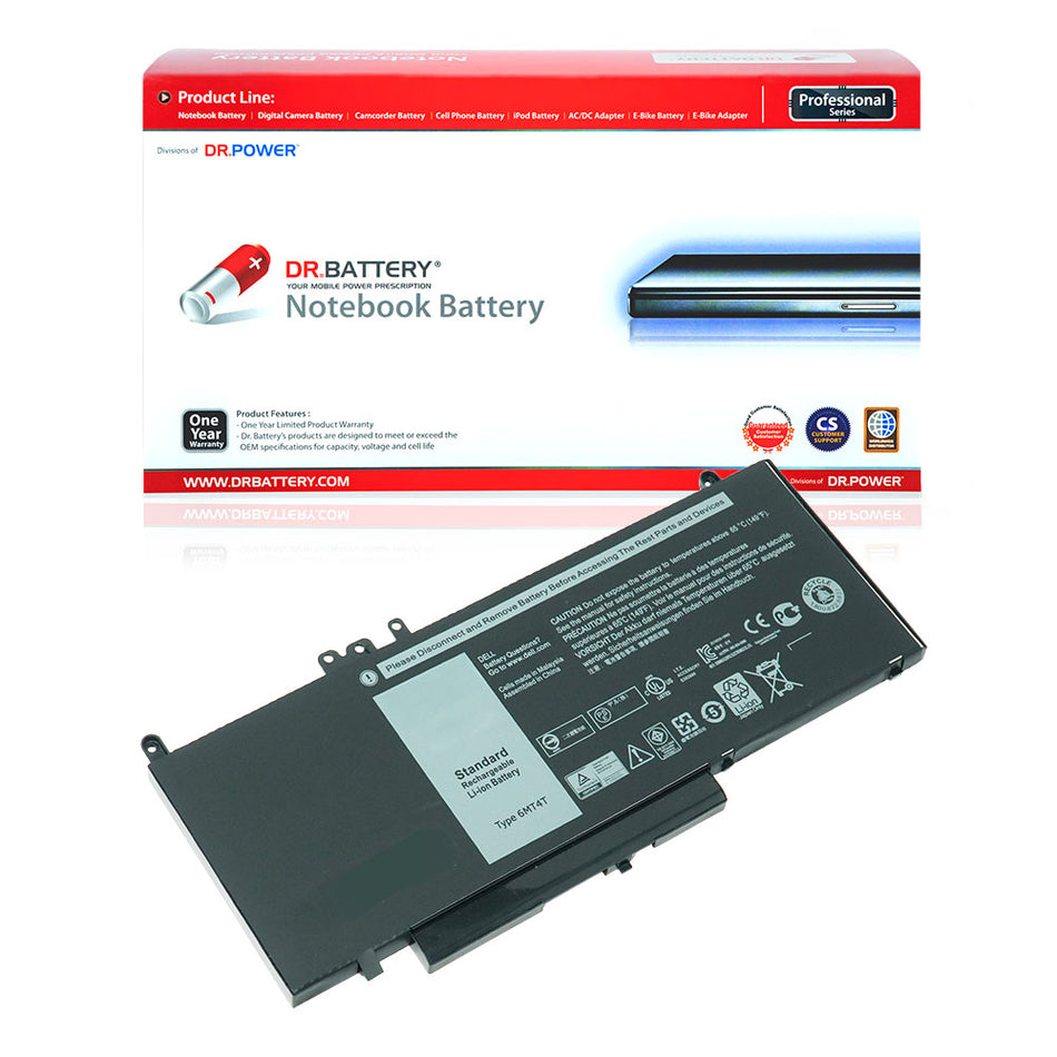 Dell 6MT4T Latitude E5270 E5470 E5550 E5570 Series 07V69Y 7V69Y R0TMP ROTMP [7.6V/8157mAh/62Wh] Laptop Battery Replacement