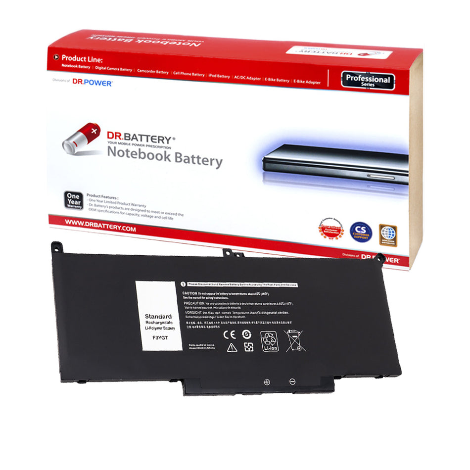 Dell Latitude 7480 7490 E7480 7280 E7280 7290 7380 7390 Series Laptop Battery F3YGT KG7VF DM3WC 451-BBYE P29S002 P73G002 [7.6V] Compatible Battery