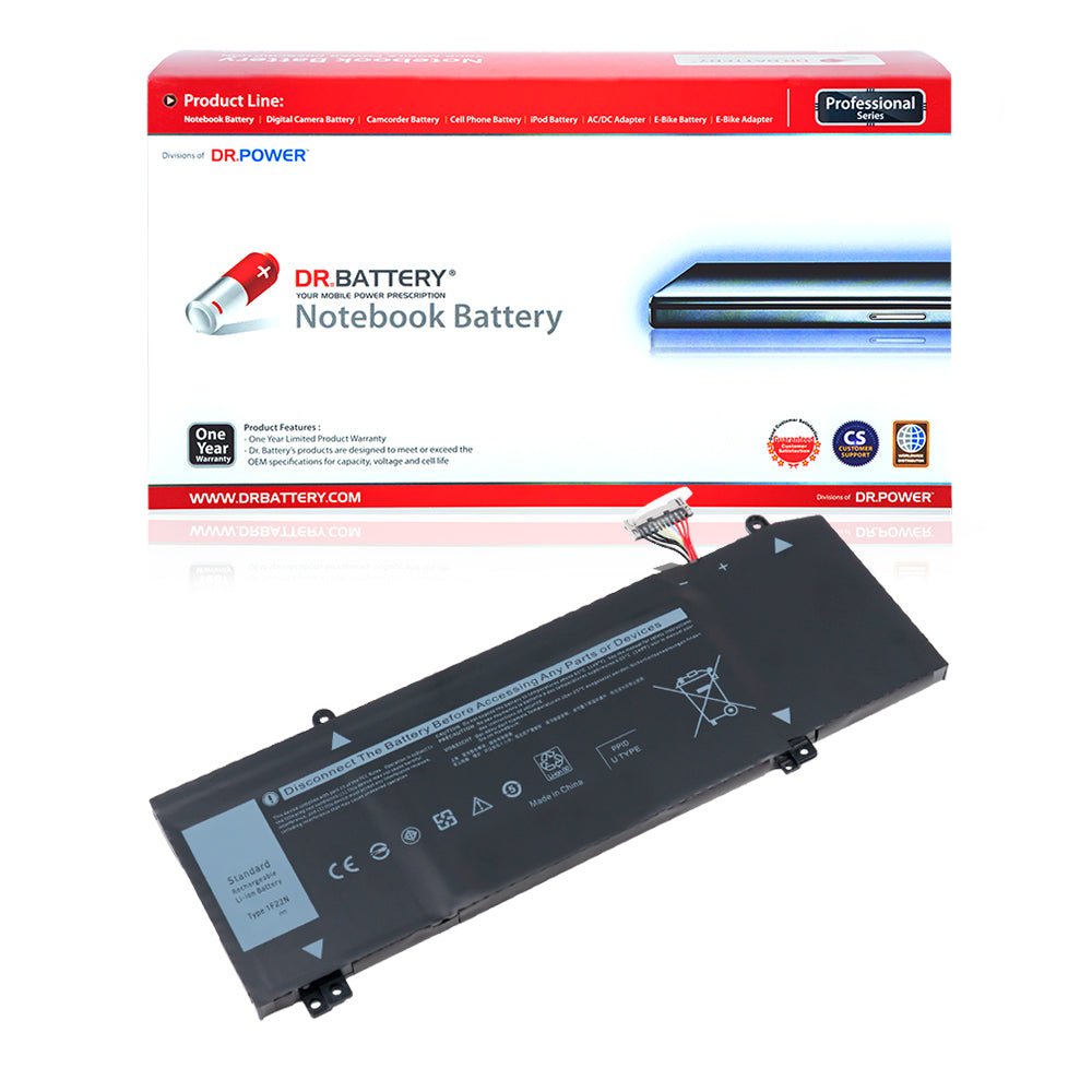 1F22N XRGXX 06YV0V 0JJPFK Dell M17 R2 M17 R1 G7 7790 G7 7590 G5 15 5590 7590 M15 P79F ALW17M-D4746B ALW15M-R4958W [15.2V] Laptop Battery Replacement