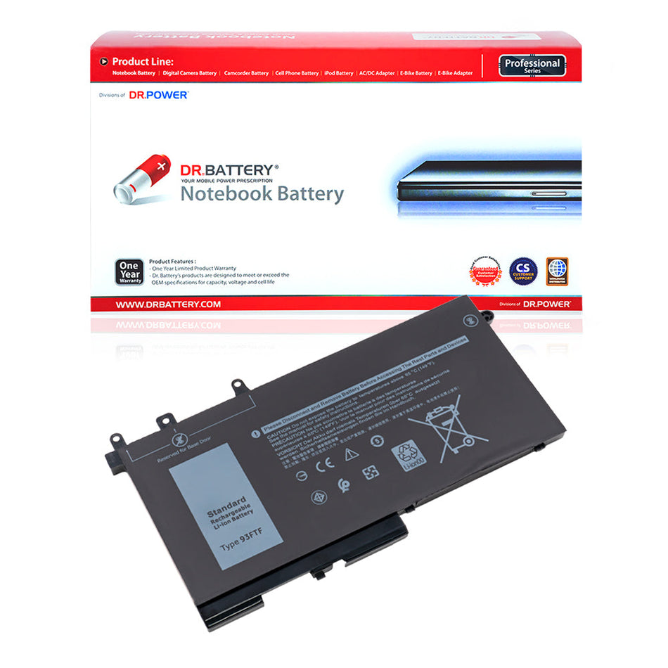 D4CMT DV9NT Battery for Precision 15 3520 3530 Latitude 5480 5488 5490 5491 5495 5580 5590 5591 5280 5288 E5480 E5580 E5590 E5490 E5290 E5280 Series Laptop 4YFVG DJWGP FPT1C 00JWGP 0DJWGP [11.4V] Compatible Battery