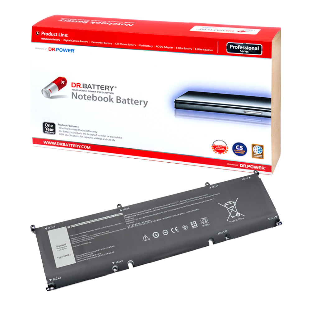 Dell P91F P45E P87F P100F P91F001 P45E001 P45E002 P87F002 P87F003 P100F001 Series Laptop Battery 69KF2 70N2F M59JH 8FCTC [11.4V] Compatible Battery
