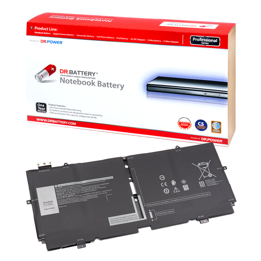 Dell XPS 13 7390 2-in-1 Series Laptop Battery 52TWH XX3T7 MM6M8 0XX3T7 0MM6M8 [7.6V] Compatible Battery