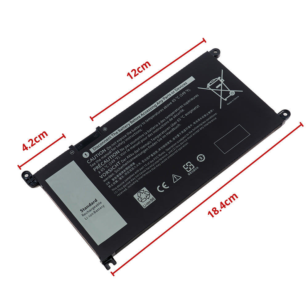 Dell Inspiron 14-3493 5480 5481 5482 5485 5491 5493 7586 Inspiron 17 3793 Laptop Battery YRDD6 1VX1H P93G P75F [11.4V] Compatible Battery
