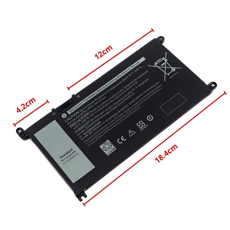 Dell Inspiron 14-3493 5480 5481 5482 5485 5491 5493 7586 Inspiron 17 3793 Laptop Battery YRDD6 1VX1H P93G P75F [11.4V] Compatible Battery