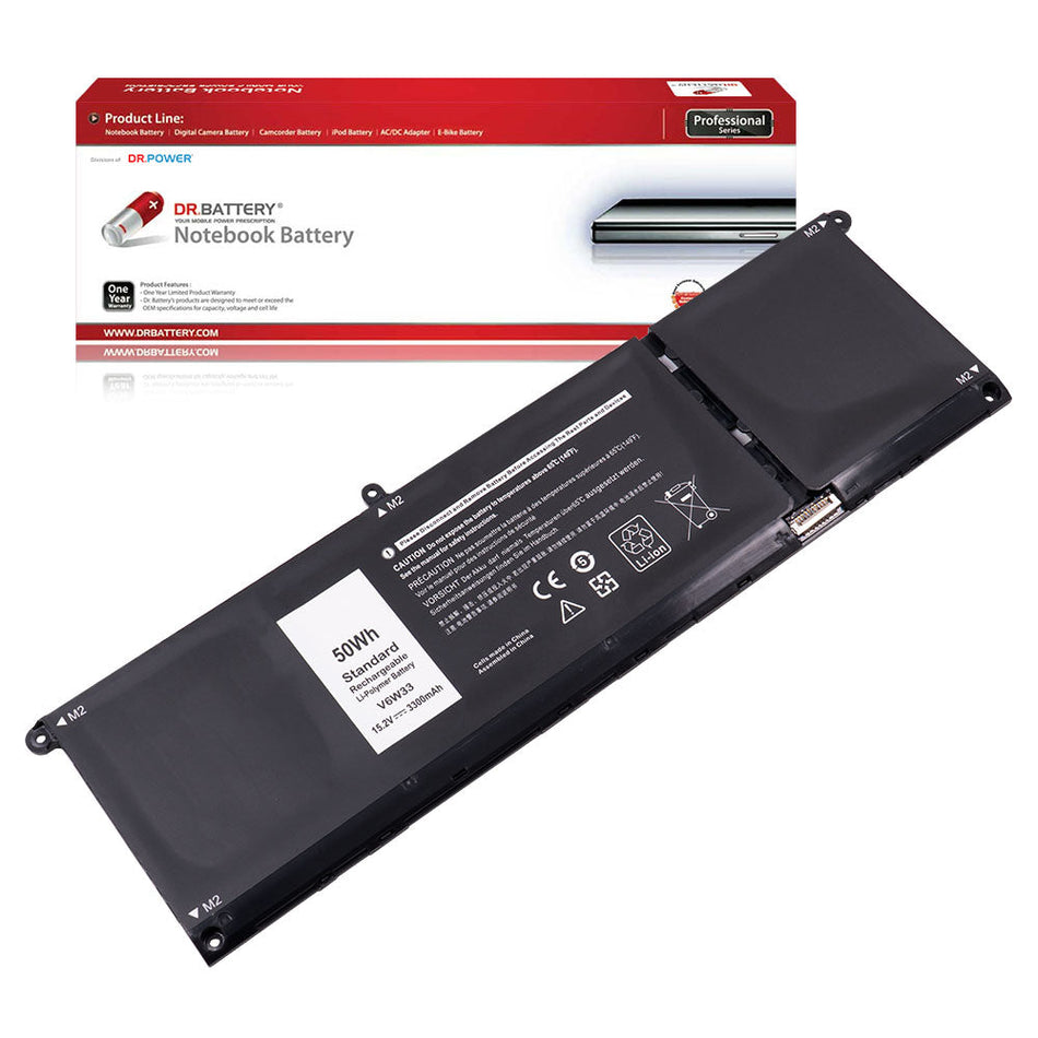 Dell Inspiron 14 7415 7420 7425 7430 7435 7440 7445 2-in-1 Series Laptop Battery V6W33 PG8YJ 0WV3K8 927N5 0FH3K2 0MGCM5 0MVK11 [15V/15.2V] Compatible Battery