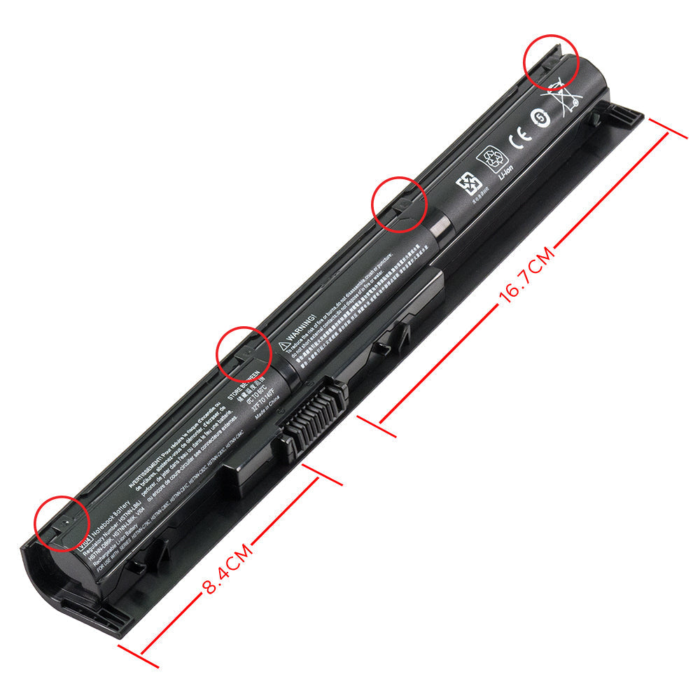 756479-421 Battery for HP Envy 14-u000 15-k000 15-x000 17-k000 Pavilion 14-v000 15-p000 17-f000 ProBook 440 445 450 455 G2 Series Laptop 756746-001 756743-001 756745-001 VI04 756744-001 756478-421 [14.8V] Compatible Battery
