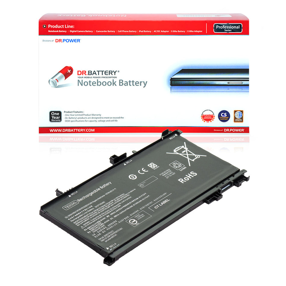 HP Omen 15t-ax000 15t-ax200 HP Pavilion 15-bc051nr 15-bc015tx 15-bc000 Series Laptop Battery TE03XL 849910-850 HSTNN-UB7A TPN-Q173 TE03061XL 849570-541 849570-542 849570-543 [11.55V] Compatible Battery