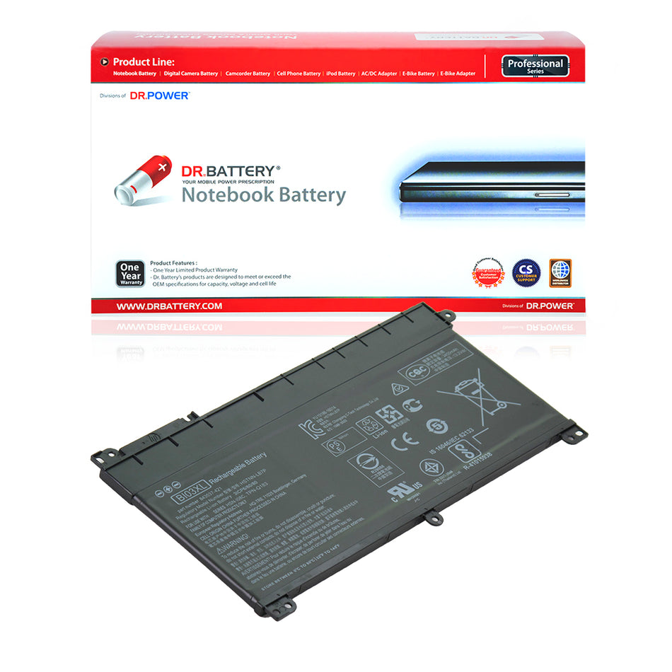 HP BI03XL ON03XL Laptop Battery Pavilion X360 13-U000 m3-u103dx m3-u001dx m3-u101dx M3-U000 U100TU U105DX U118TU Stream 14-AX000 844203-855 844203-850 843537-541 [11.55V / 39Wh] Laptop Battery Replacement
