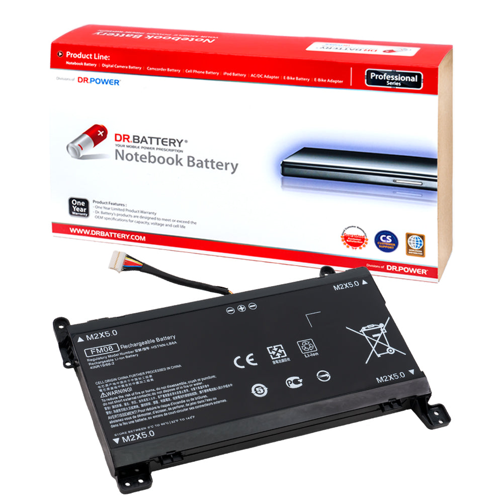 HP 922977-855 922976-855 922753-421 922752-421 FM08 4INR19/66-2 TPN-Q195 Omen 17-AN188NR AN120NR AN100UR AN110NM AN074NZ AN008CA AN130NF AN188NR [14.4 V / 86Wh (16Pins)] Laptop Battery Replacement