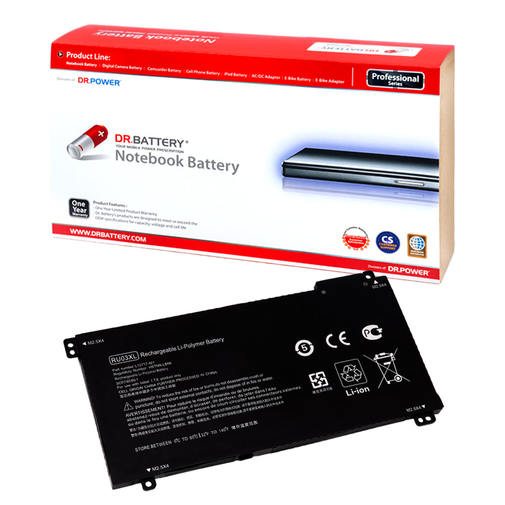 HP ProBook x360 11 G4 ProBook x360 11 G3 G4 G5 G6 Series Laptop Battery RU03XL L12791-855 L12717-541 HSTNN-LB8K 3ICP6/61/80 HSTNN-UB7P [11.4V] Compatible Battery