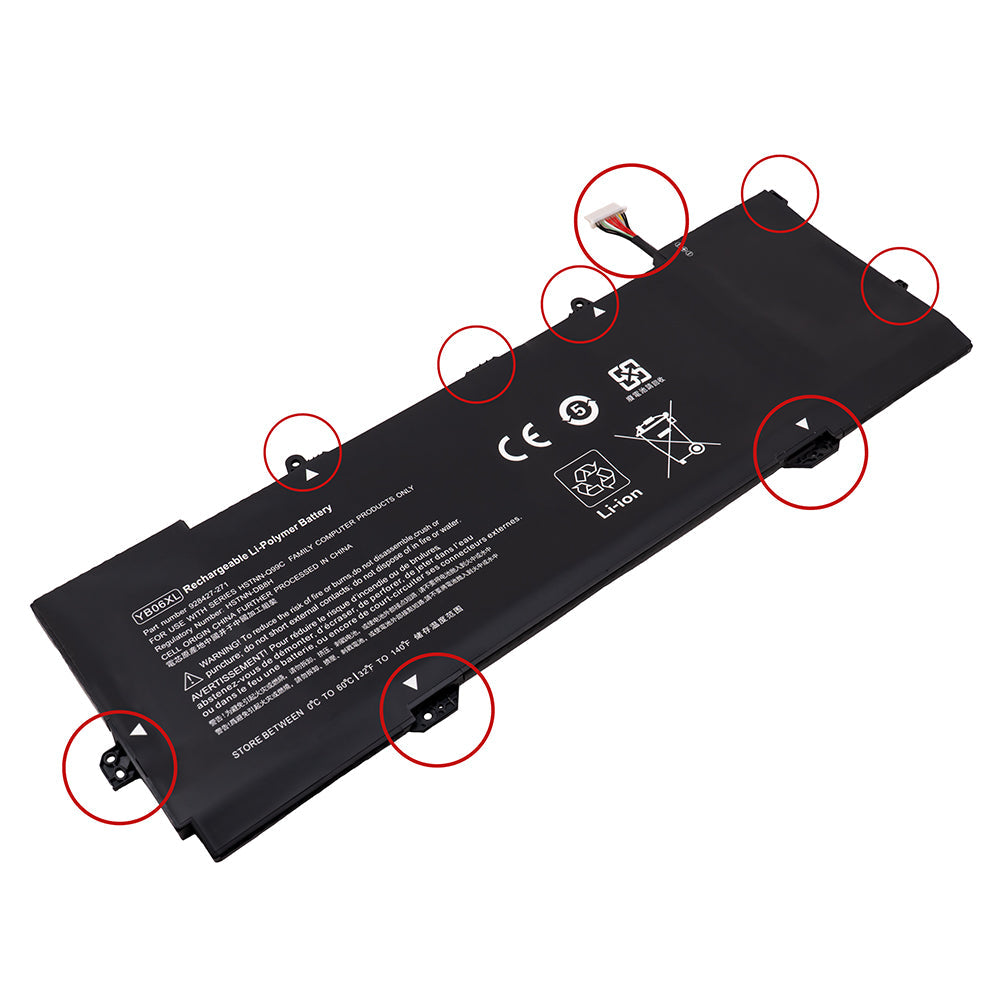 HP Spectre X360 Convertible 15-ch011dx 15-ch008ca 15-ch011nr 15-ch005nf 15T-CH000 15-CH000 Series Laptop Battery YB06XL 928372-855 928372-856 928427-272 928427-271 YB06084XL HSTNN-DB8H HSTNN-DB8V TPN-Q200 [11.55V] Compatible Battery