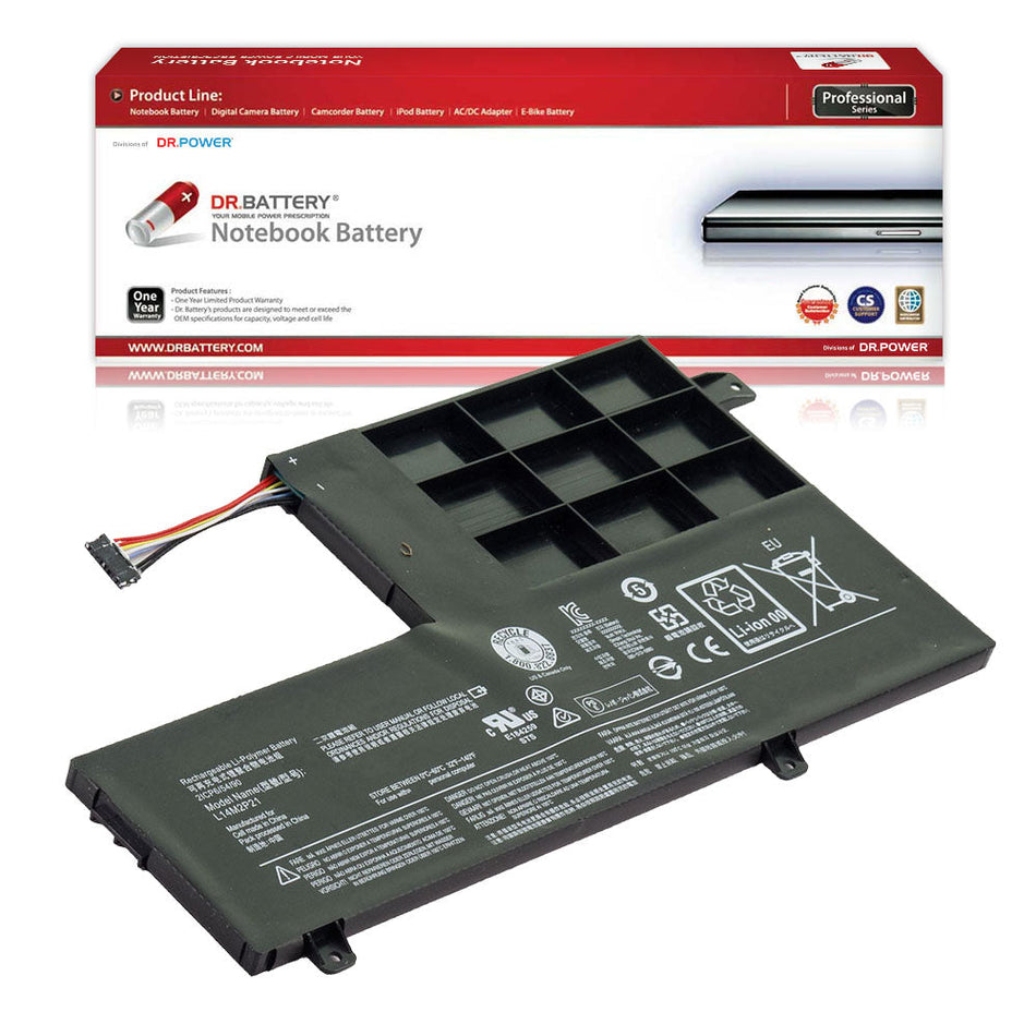 Lenovo Yoga 500-14ACL 14IBD 14ISK 14IHW 15IBD 15ISK 15IHW Series Laptop Battery L14L2P21 L14M2P21 [7.4V] Compatible Battery