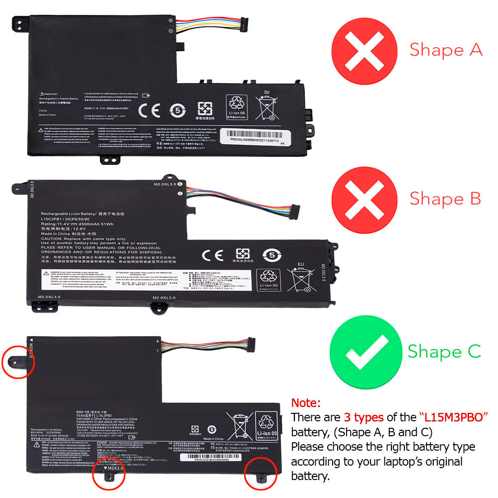 L14M3P21 Battery for Lenovo Flex 3 Flex 4 1470 1480 1570 1580