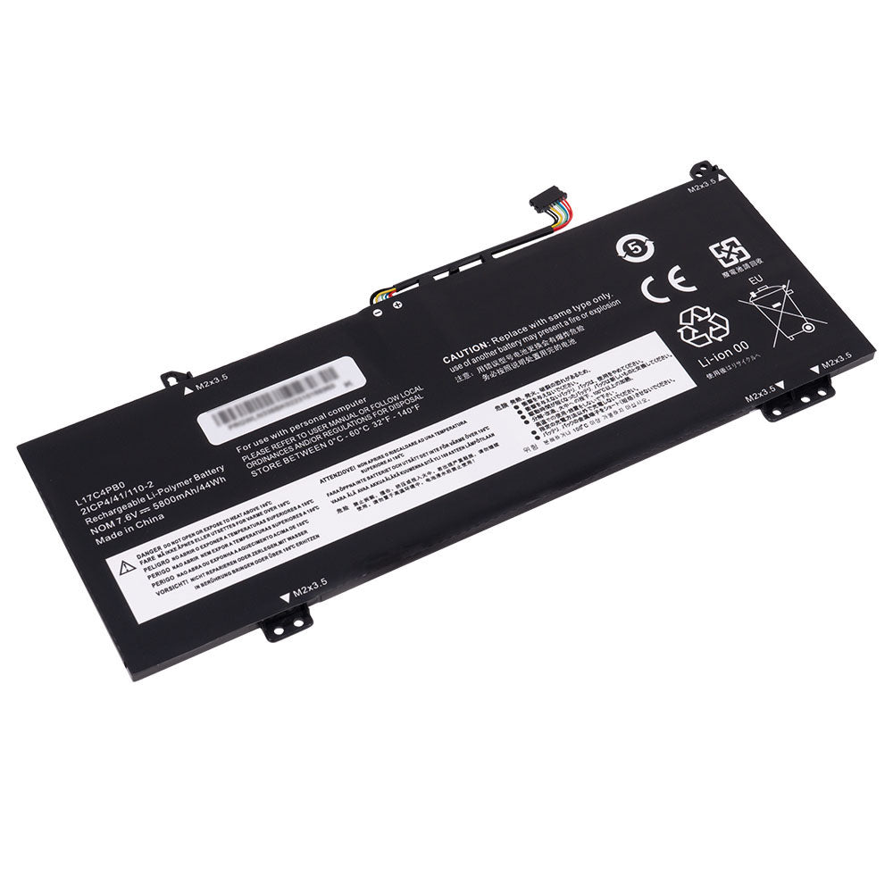 Lenovo Flex 6-14IKB 14ARR Series Laptop Battery L17C4PB0 5B10Q16066 L17M4PB0 3ICP4/41/110 [7.68V] Compatible Battery