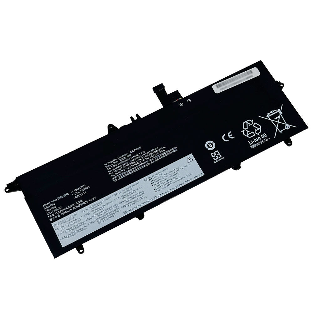 Lenovo ThinkPad T490s 20NX 20NY Series Laptop Battery L18M3PD1 L18L3PD1 L18C3PD2 L18M3PD2 02DL014 02DL013 5B10W13955 5B10W13909 [11.52V] Compatible Battery