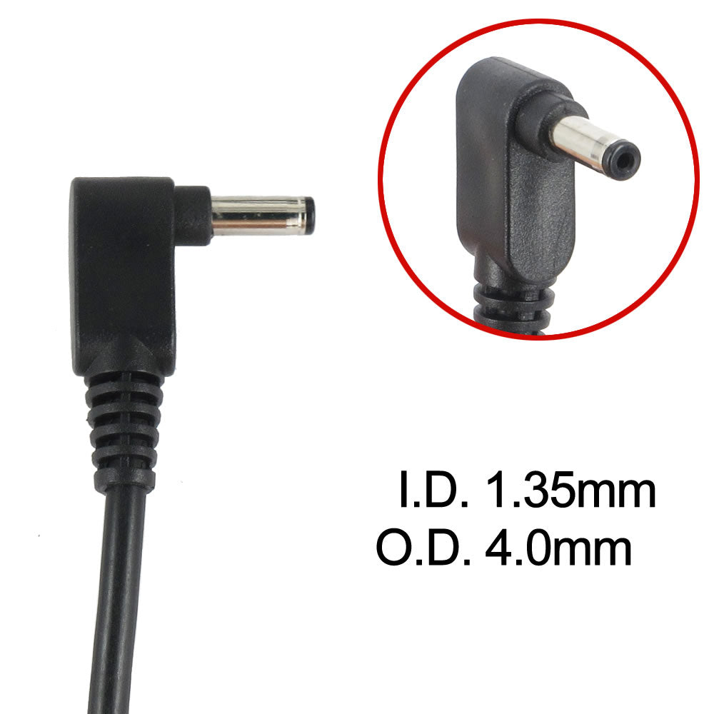 Asus VivoBook E203MAH VivoBook Max X541UA X541NA X541N X541U Taichi 21-DH71 ZenBook U31A UX430UA Laptop AC Adapter Power Cord (1.35 x 4.0mm) [19V 2.1A 40W] - Compatible Adapter