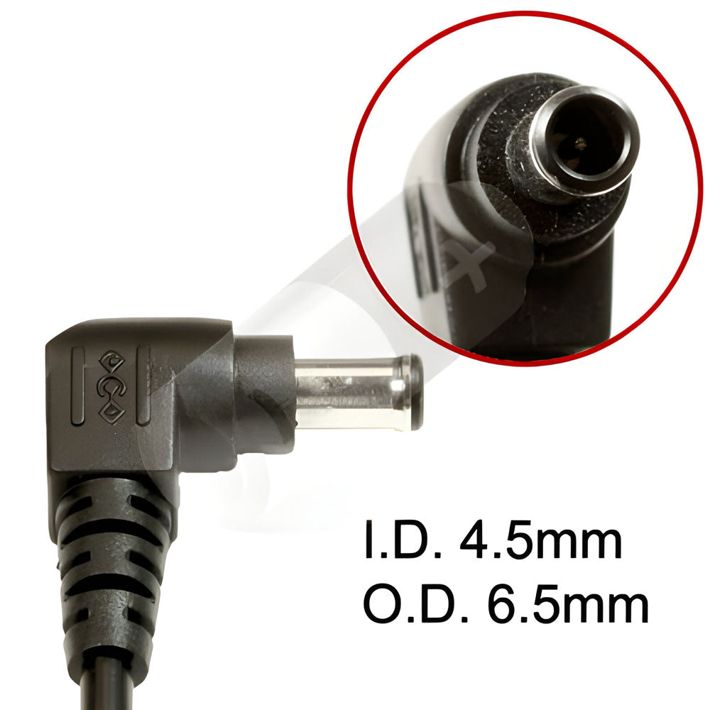 Sony SVT131A11L Laptop Charger AC Adapter Power Cord (4.5 x 6.5mm) [19V 90W] - Compatible Adapter