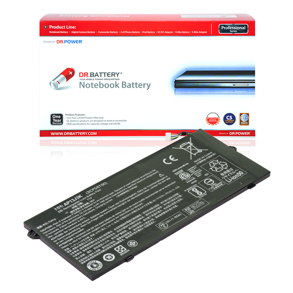 Acer Chromebook C740 C720 C720P CB3-431-C5EX Series KT.00304.001 KT.00303.014 3ICP5/65/88 AP13J3K AP13J4K [11.4V / 45Wh] Laptop Battery Replacement