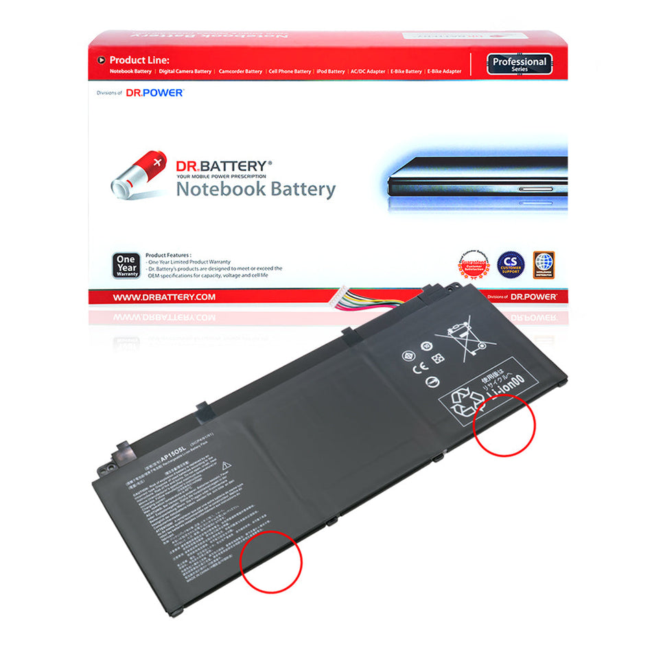 Acer Chromebook Spin 13 CP713 series Chromebook Spin 15 CP315 series Chromebook R13 CB5-312T series Chromebook 13 CB713 Series Laptop Battery AP1505L AP15O5L KT.00305.001 KT00305001 [11.55V] Compatible Battery