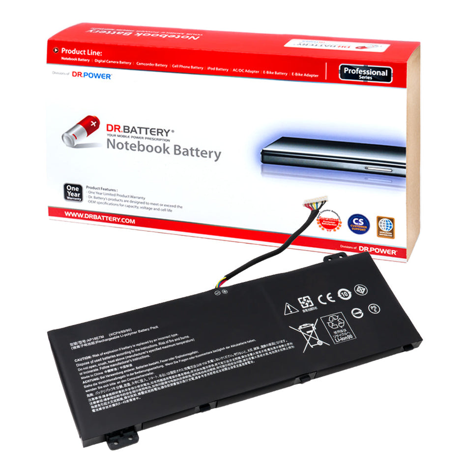 Acer Nitro 5 AN517-41 AN517-51 AN517-52 AN517-53 AN517-54 Series Laptop Battery AP18E7M KT.00407.007 KT00407009 [15.4V] Compatible Battery