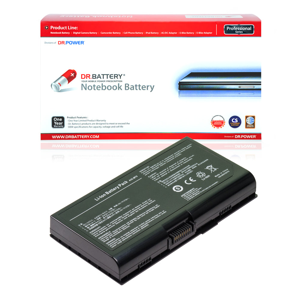Compatible laptop battery for Asus G72GX G71GX G72G G71G G72V G71V with DrBattery packaging